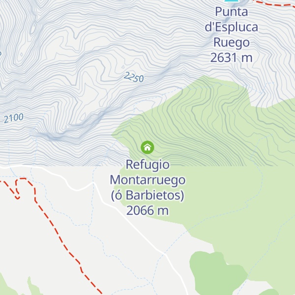 Map of Refugio Montarruego (ó Barbietos)