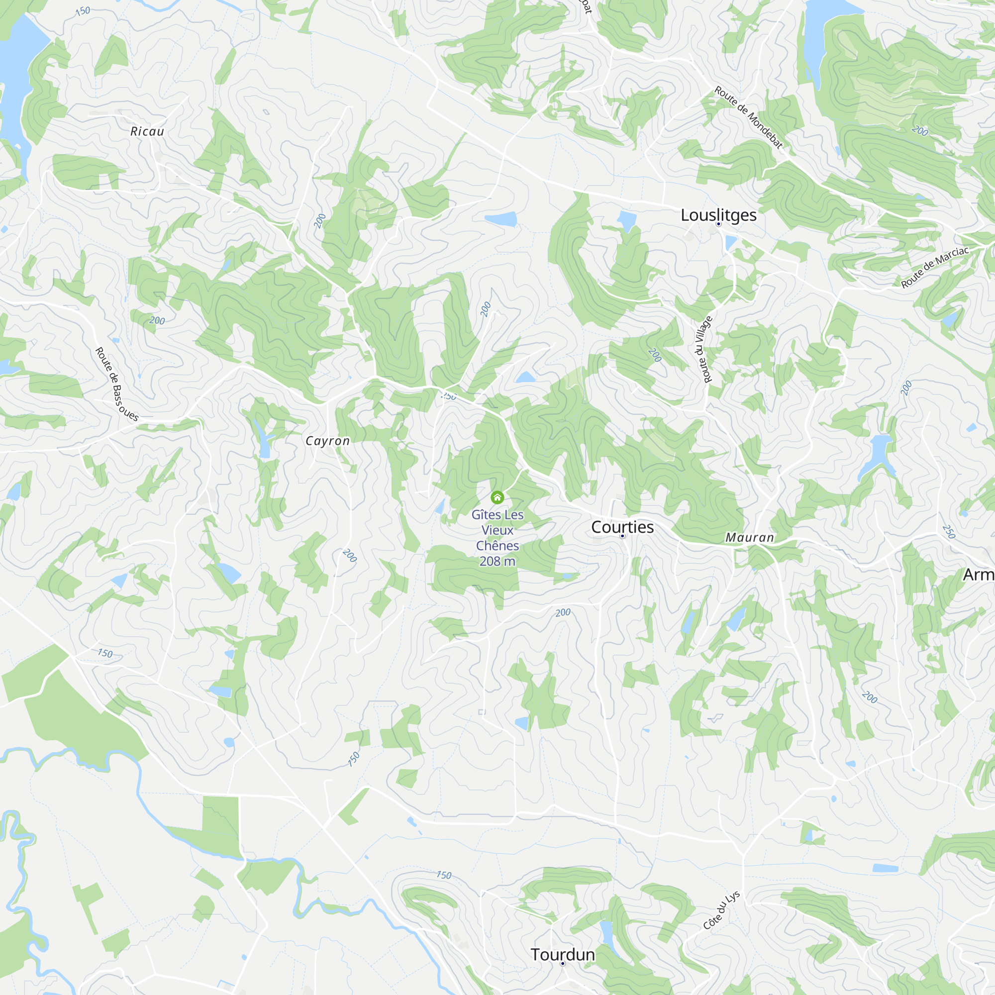 Gîtes Les Vieux Chênes map
