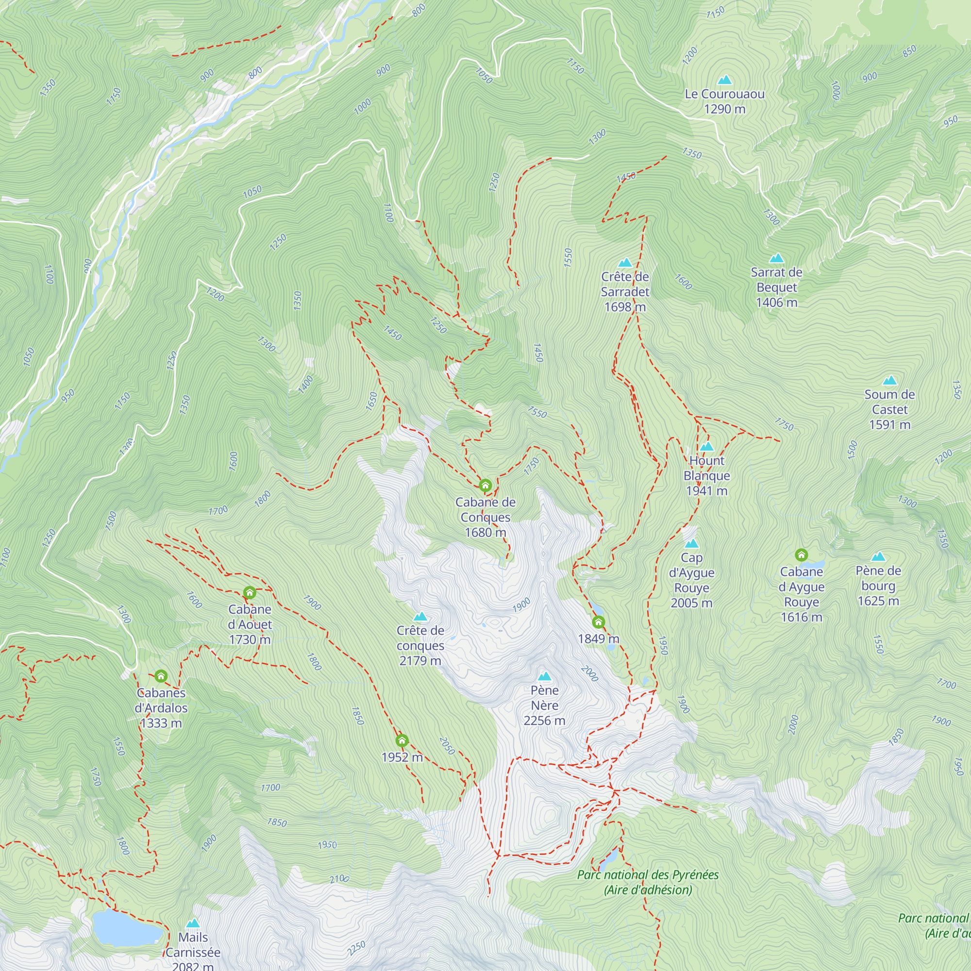 Cabane de Conques map