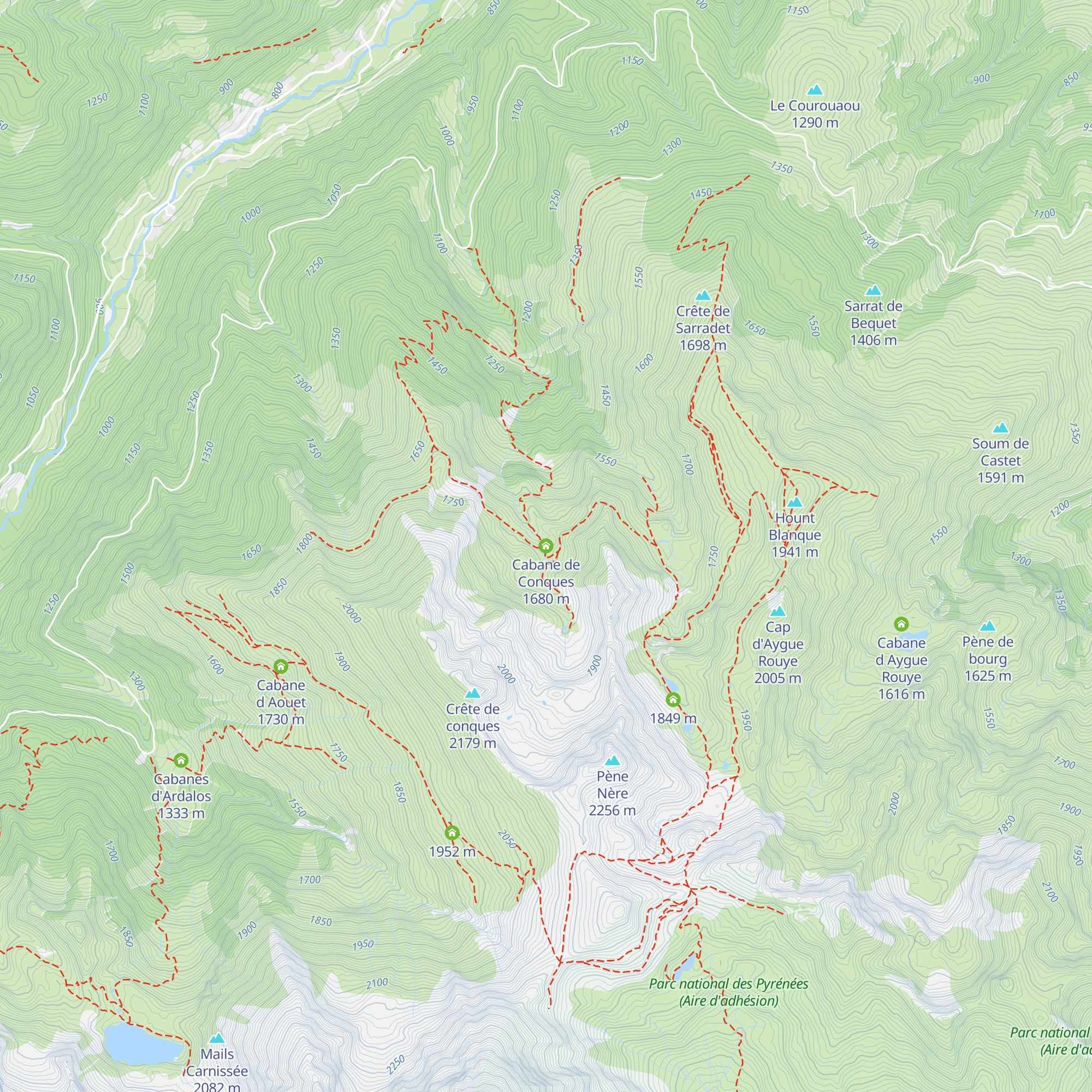 Cabane de Conques map