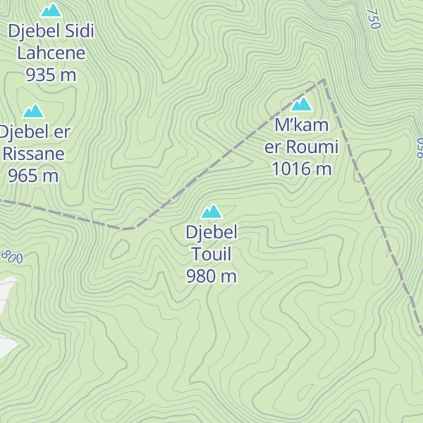 Map of Djebel Touil