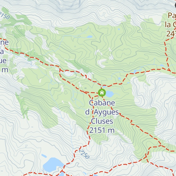 Map of Refuge d'Aygues-Cluses