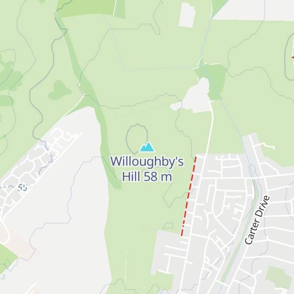 Map of Willoughby's Hill