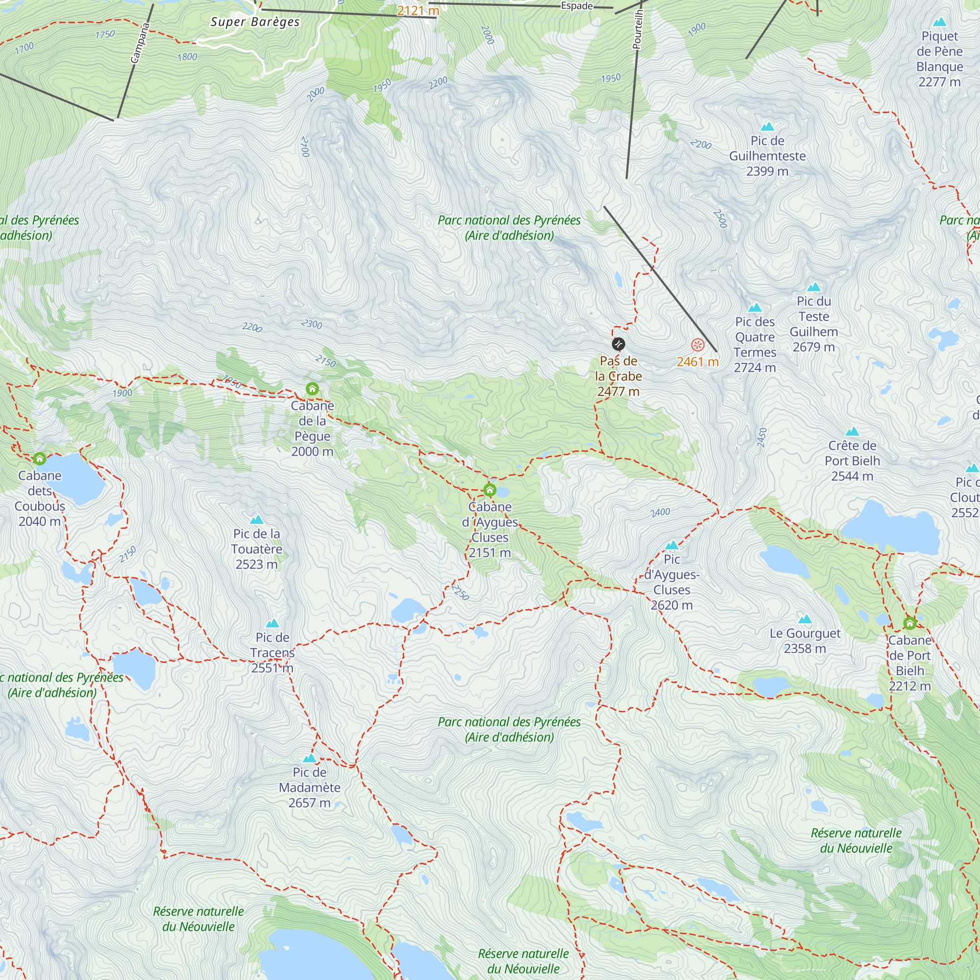 Cabane d´Aygues Cluses map