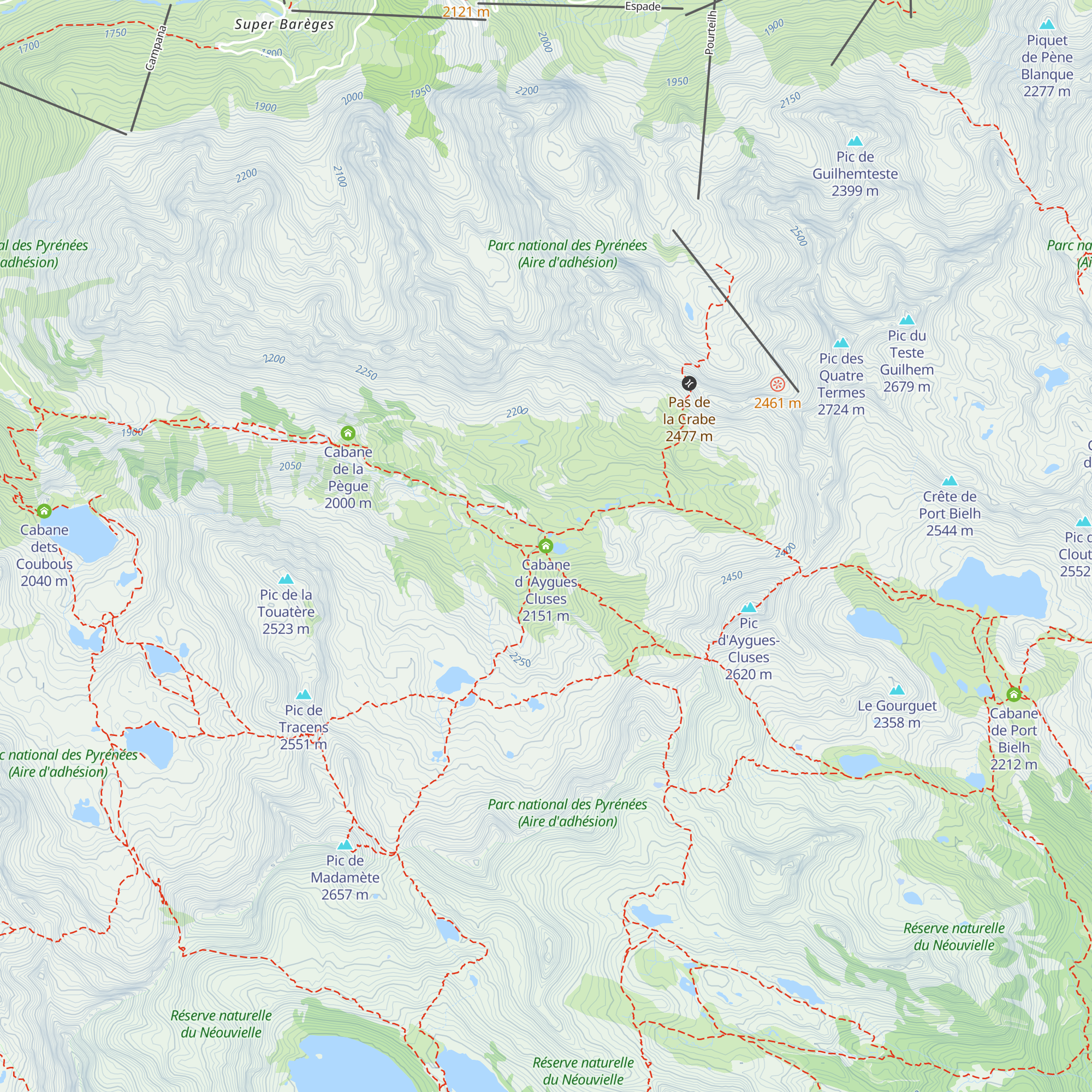 Cabane d´Aygues Cluses map