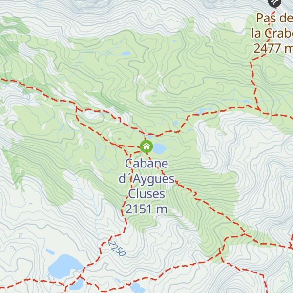 Map of Cabane d´Aygues Cluses