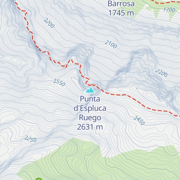Map of Punta d'Espluca Ruego