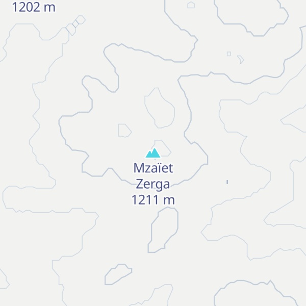 Map of Mzaïet Zerga