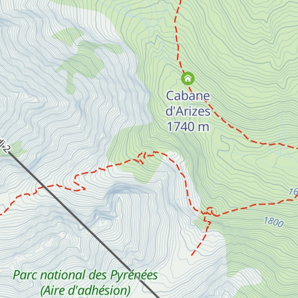 Map of Cabane de Pène Blanque