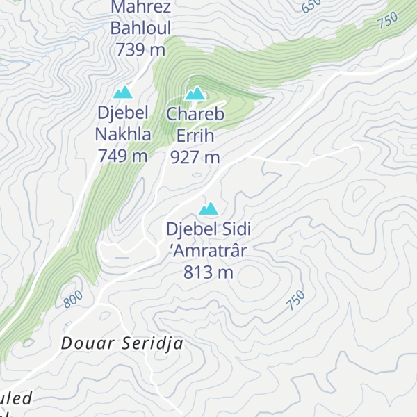 Map of Djebel Sidi ’Amratrâr