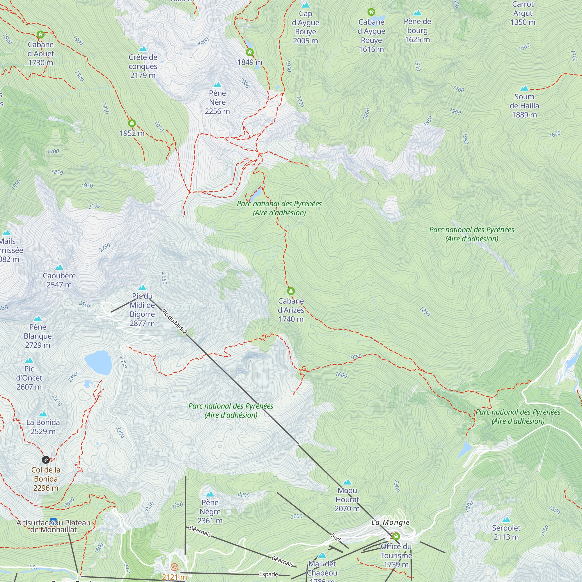 Cabane d'Arizes map