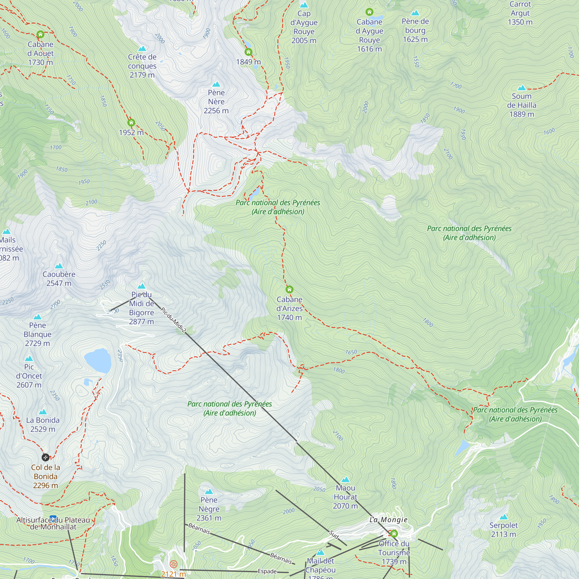 Cabane d'Arizes map