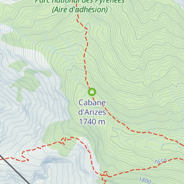 Map of Cabane d'Arizes