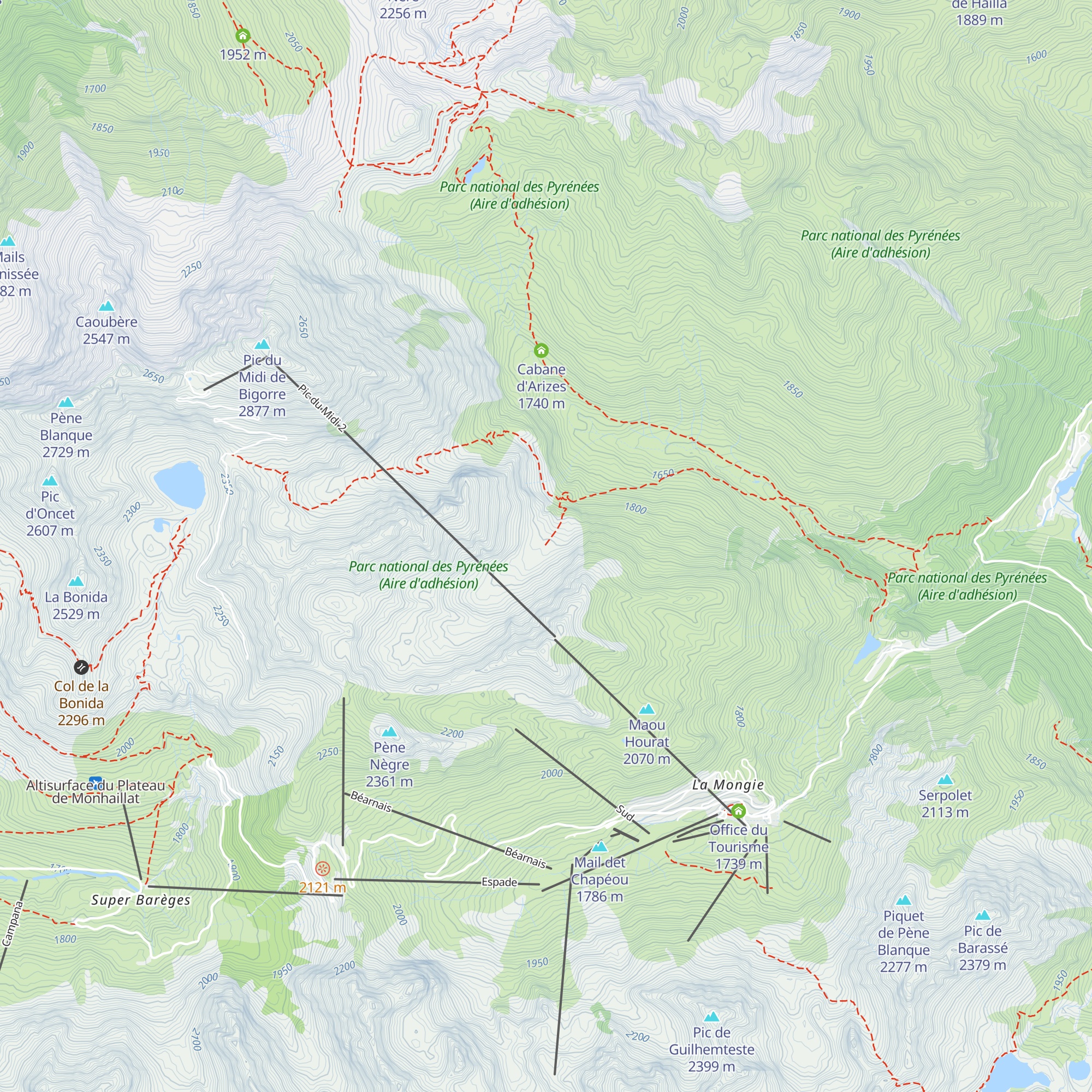 Cabane de Sencours map