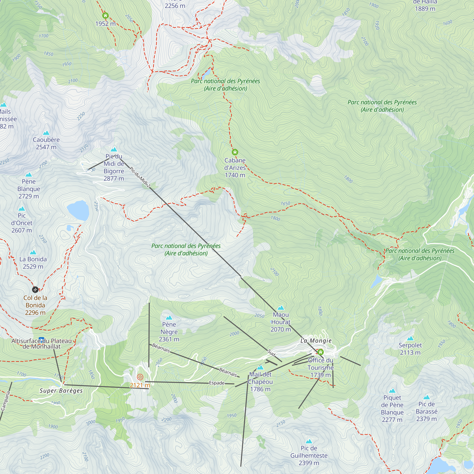 Cabane de Sencours map