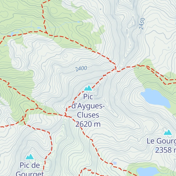 Map of Pic d'Aygues-Cluses
