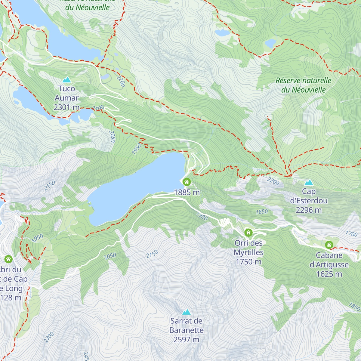 Refuge d'Orédon map