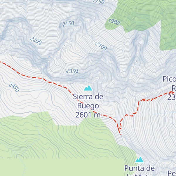 Map of Sierra de Ruego