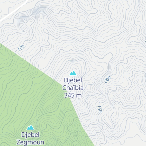 Map of Djebel Chaïbia