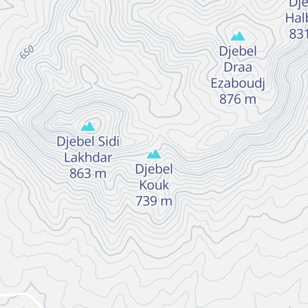 Map of Djebel Kouk