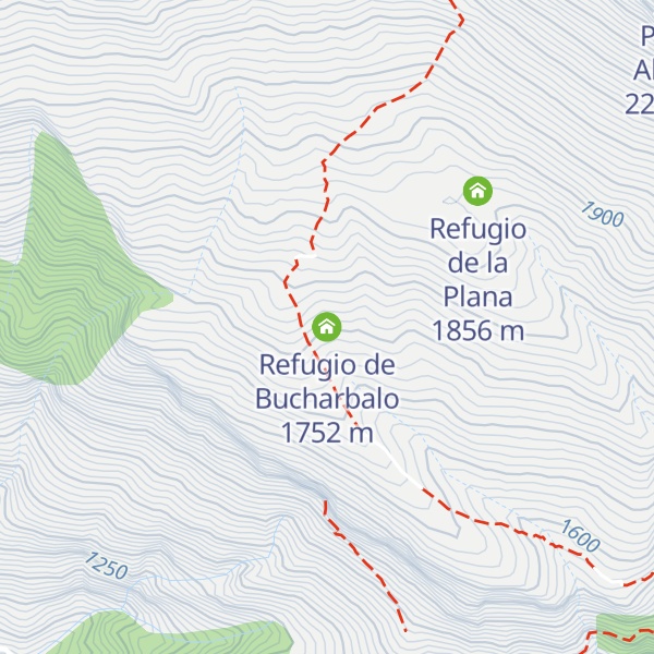 Map of Refugio de Bucharbalo