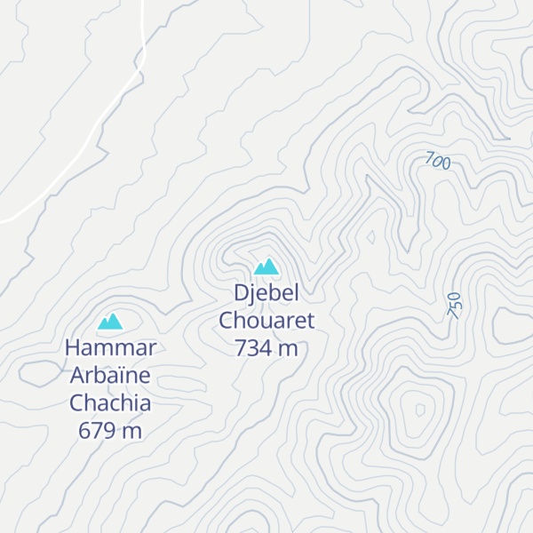 Map of Djebel Chouaret