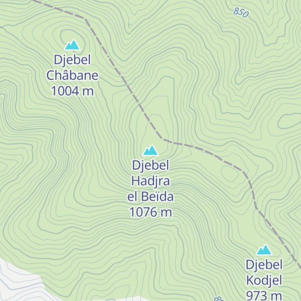Map of Djebel Hadjra el Beïda