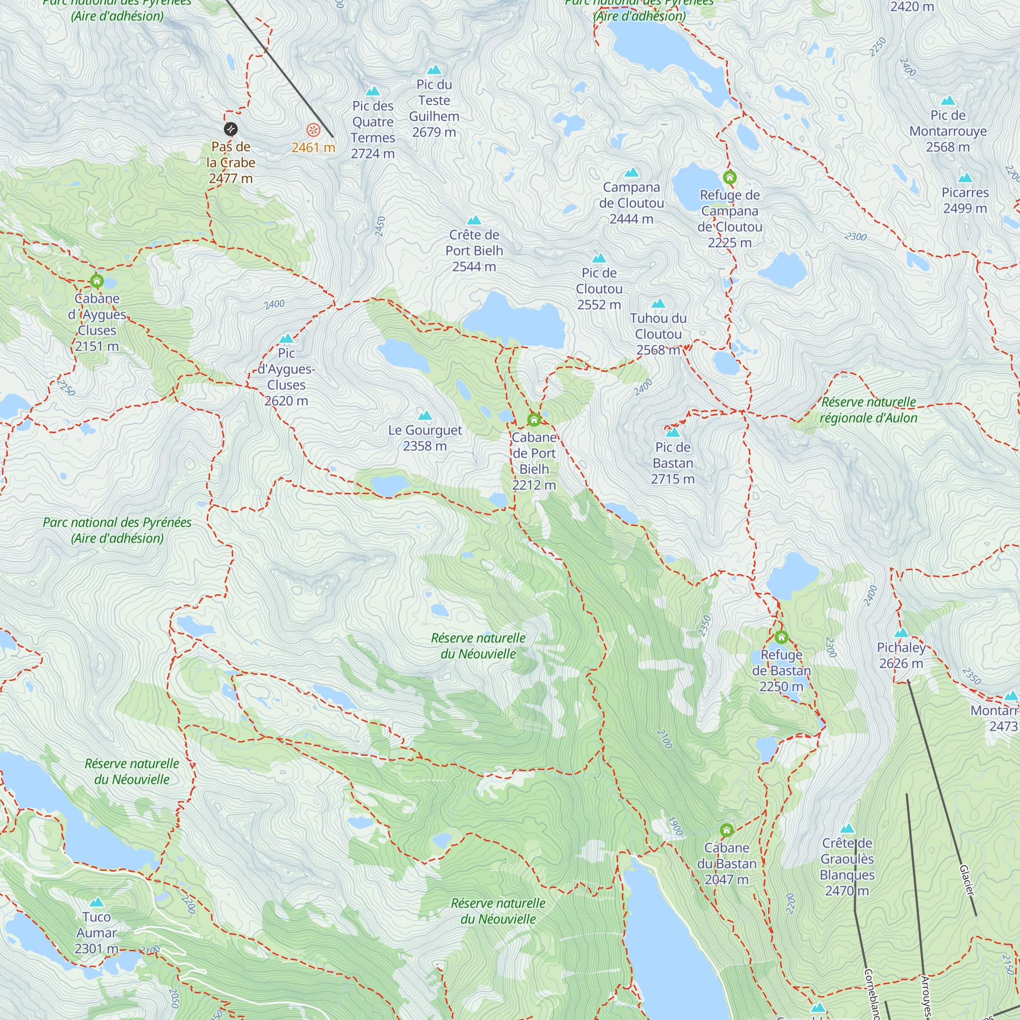Cabane de Coste Queillère map
