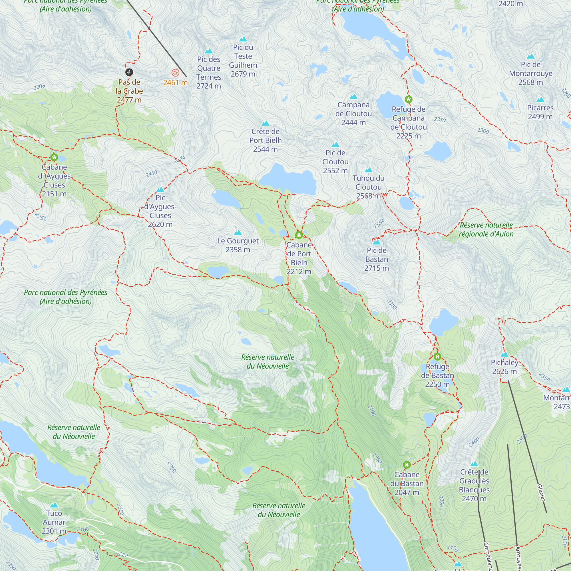 Cabane de Coste Queillère map