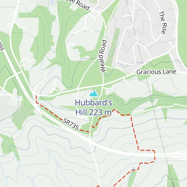 Map of Hubbard's Hill