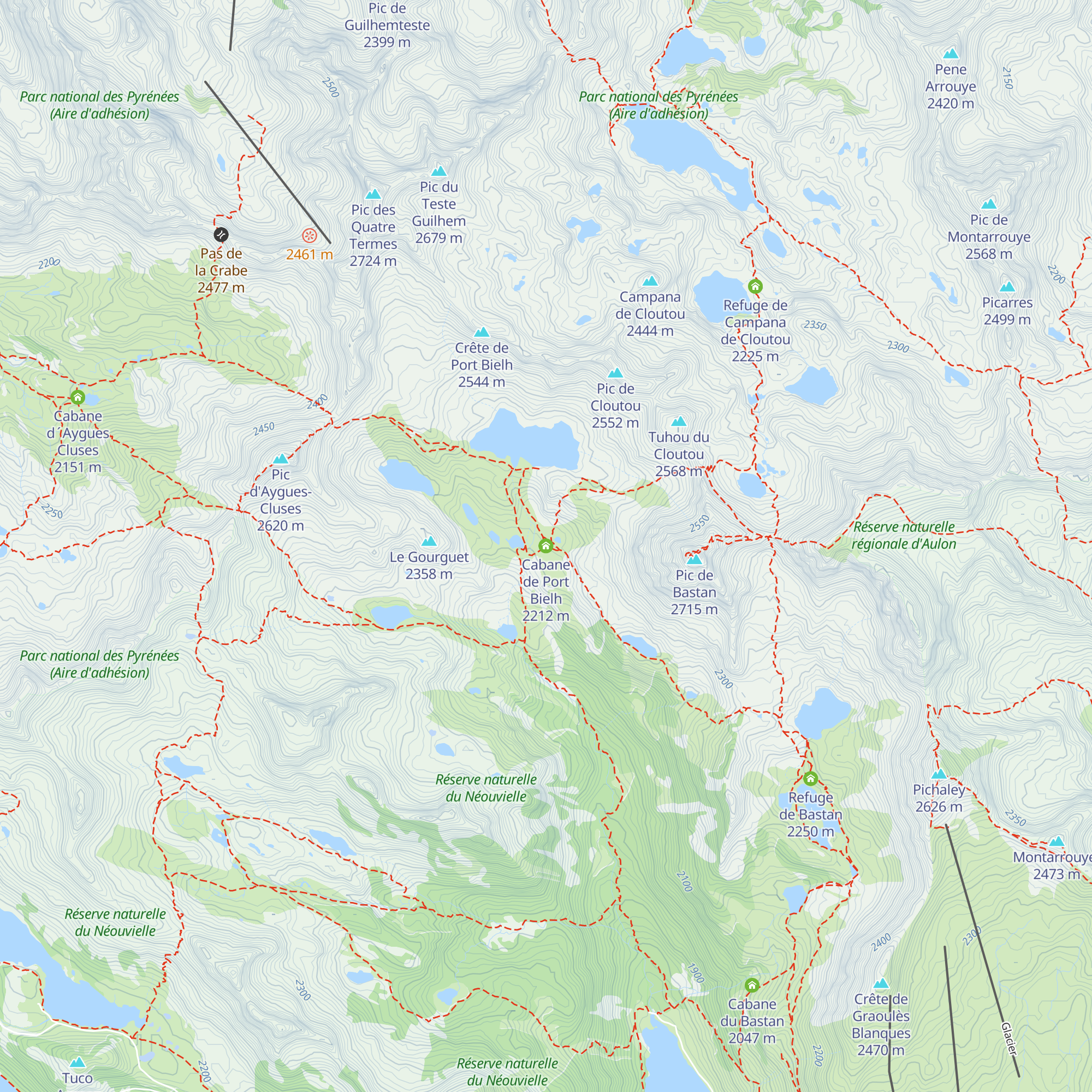 Cabane de Port Bielh map