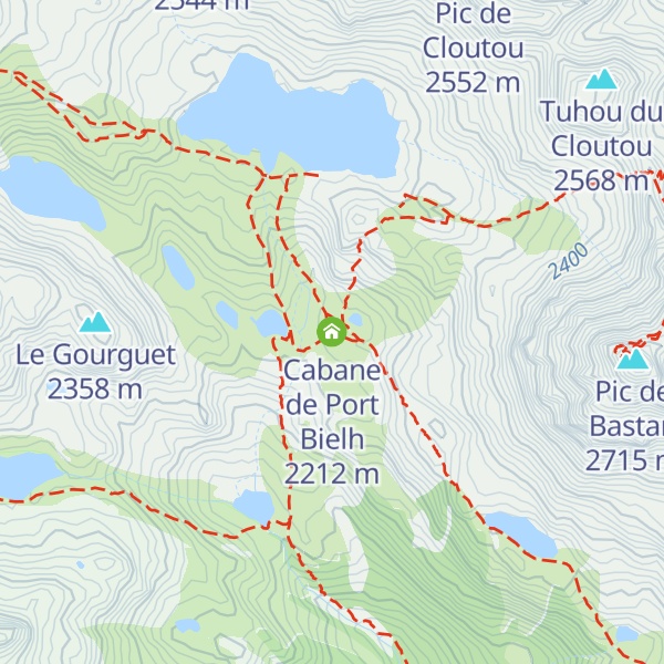 Map of Cabane de Port Bielh