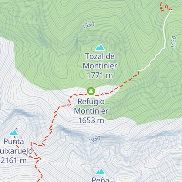 Map of Refugio Montinier