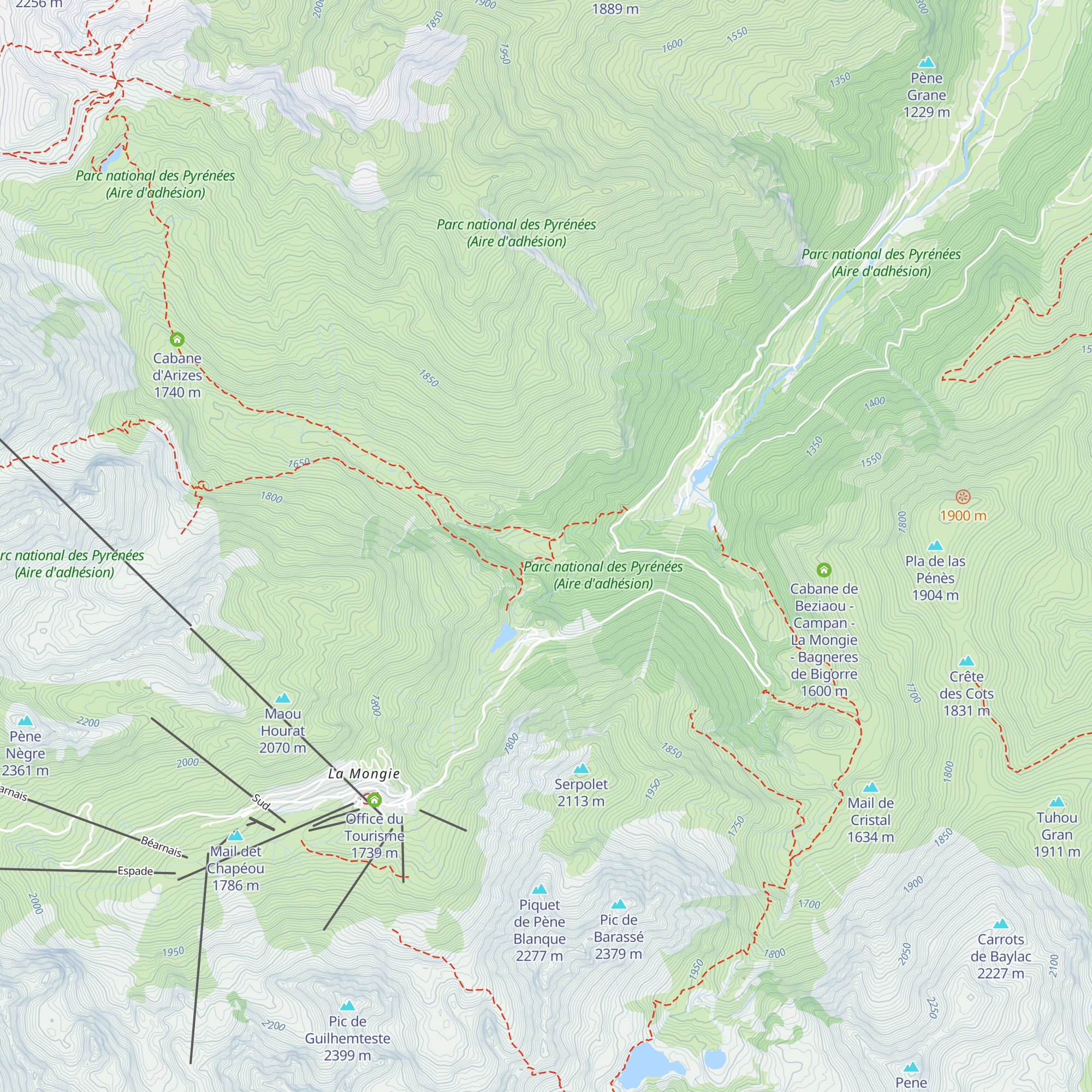 Cabanes de Tramazaygues map