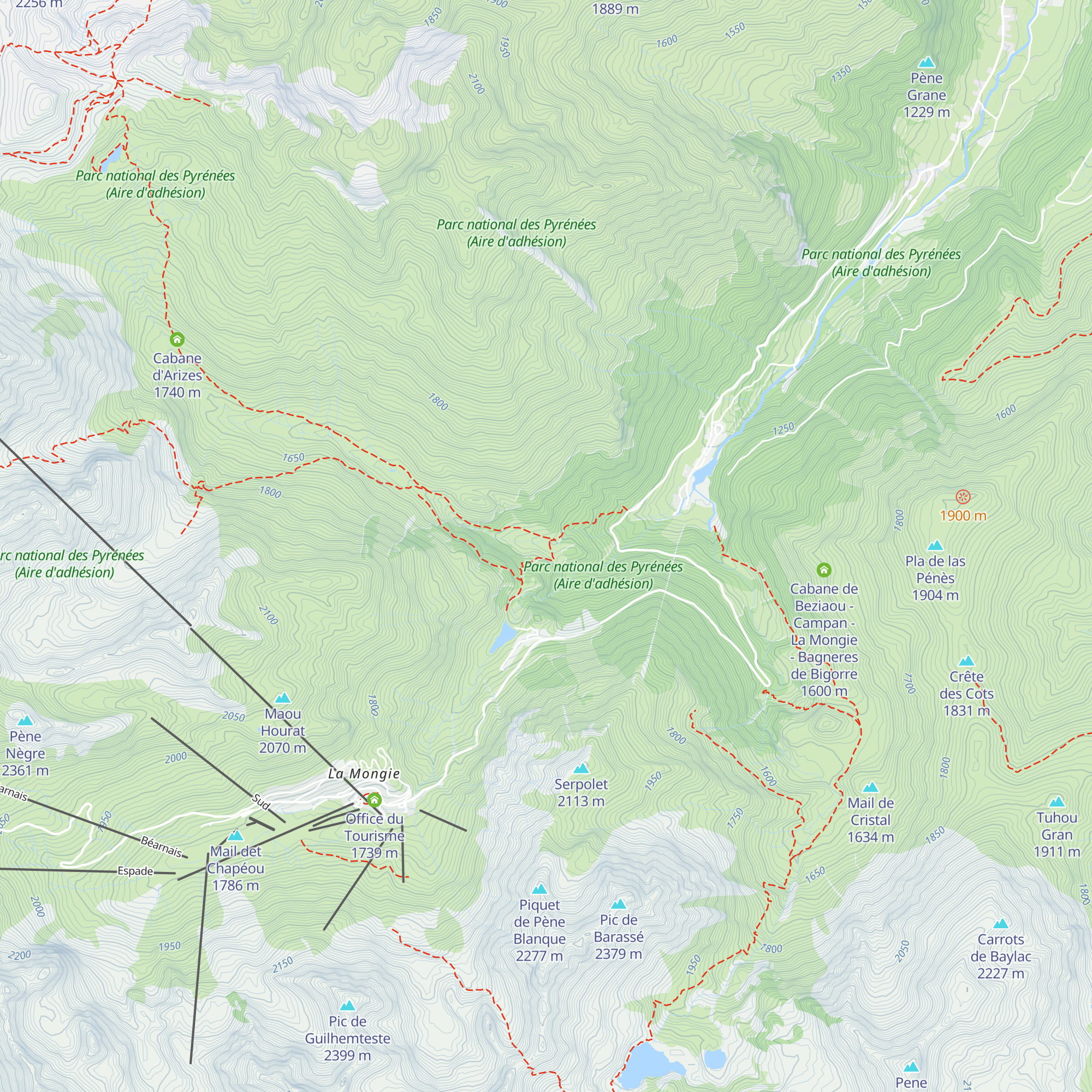 Cabanes de Tramazaygues map