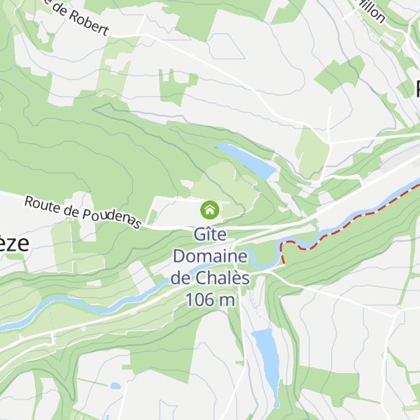 Map of Gîte Domaine de Chalès