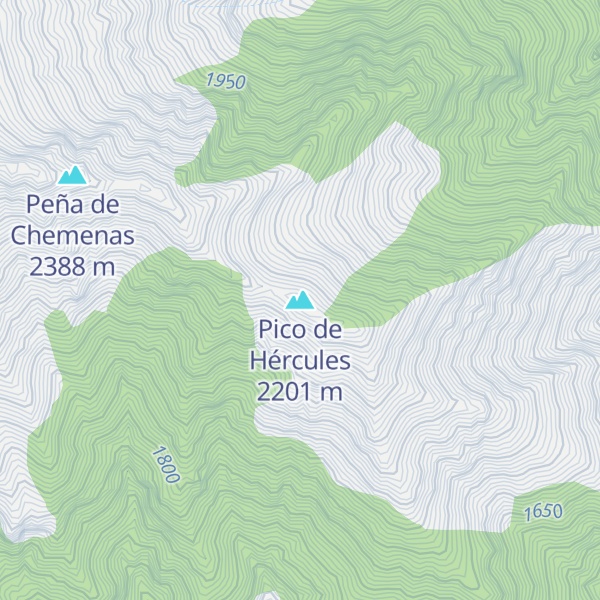 Map of Pico de Hércules