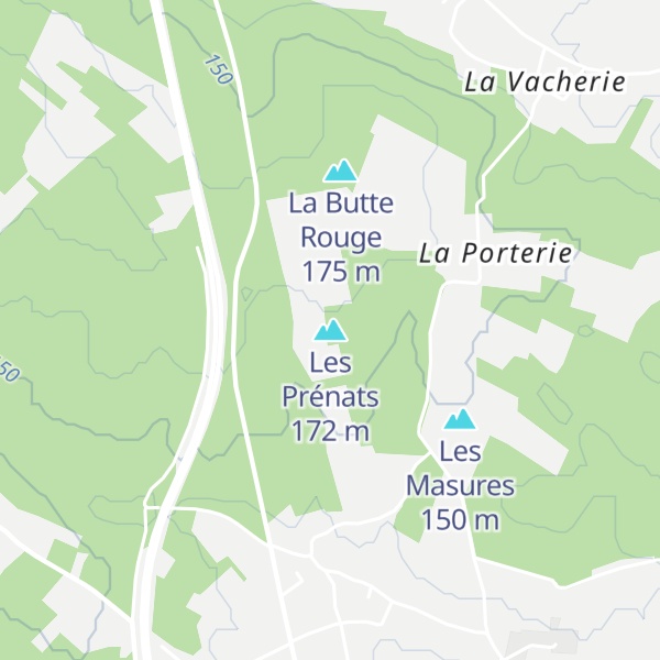 Map of Les Prénats