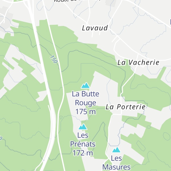 Map of La Butte Rouge