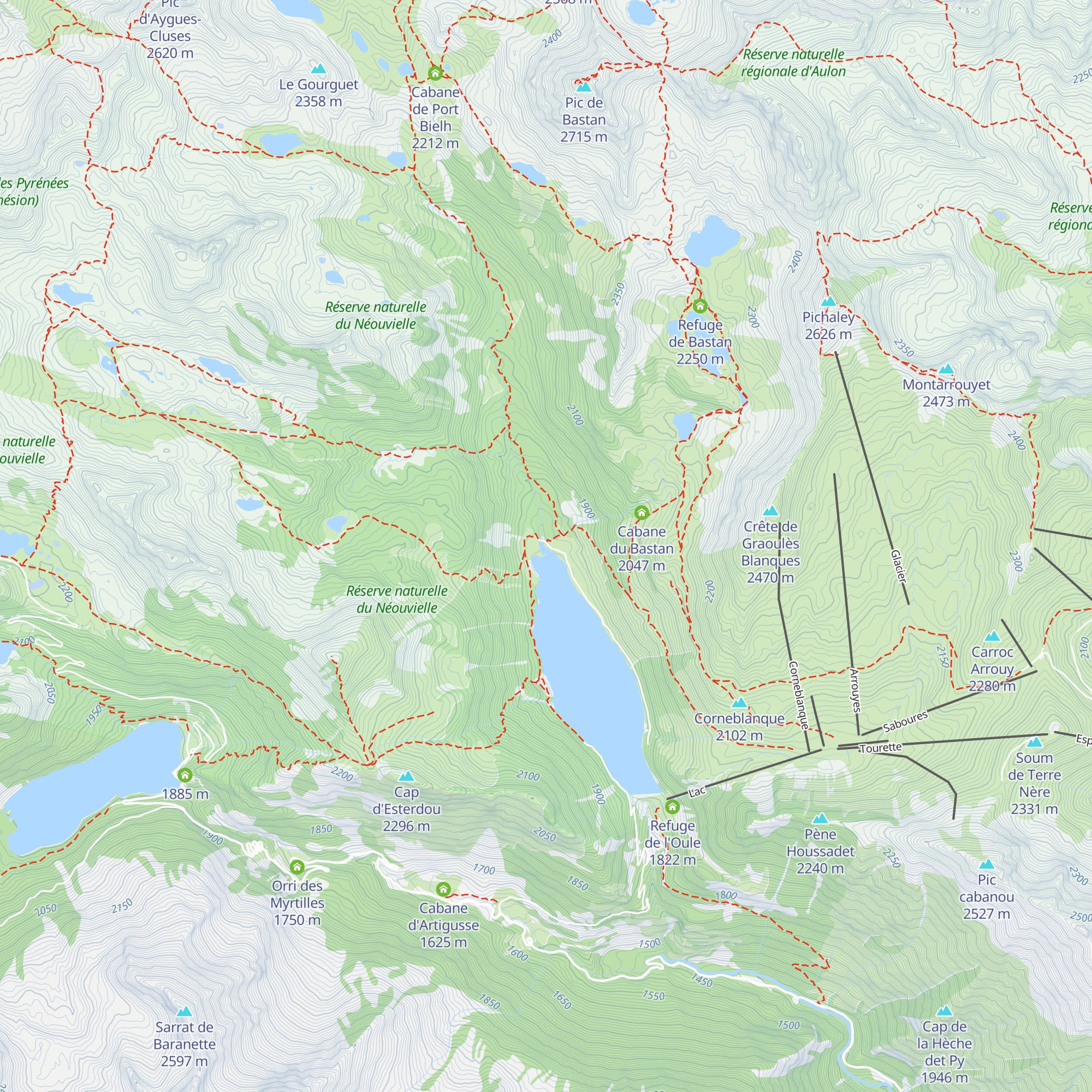 Cabane de La Lude map