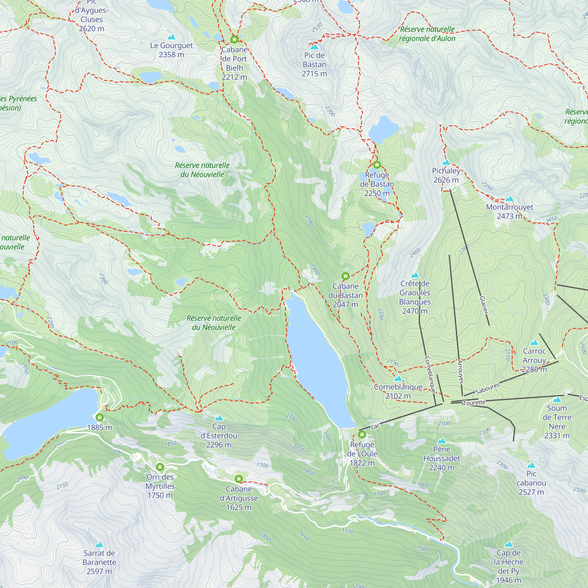 Cabane de La Lude map