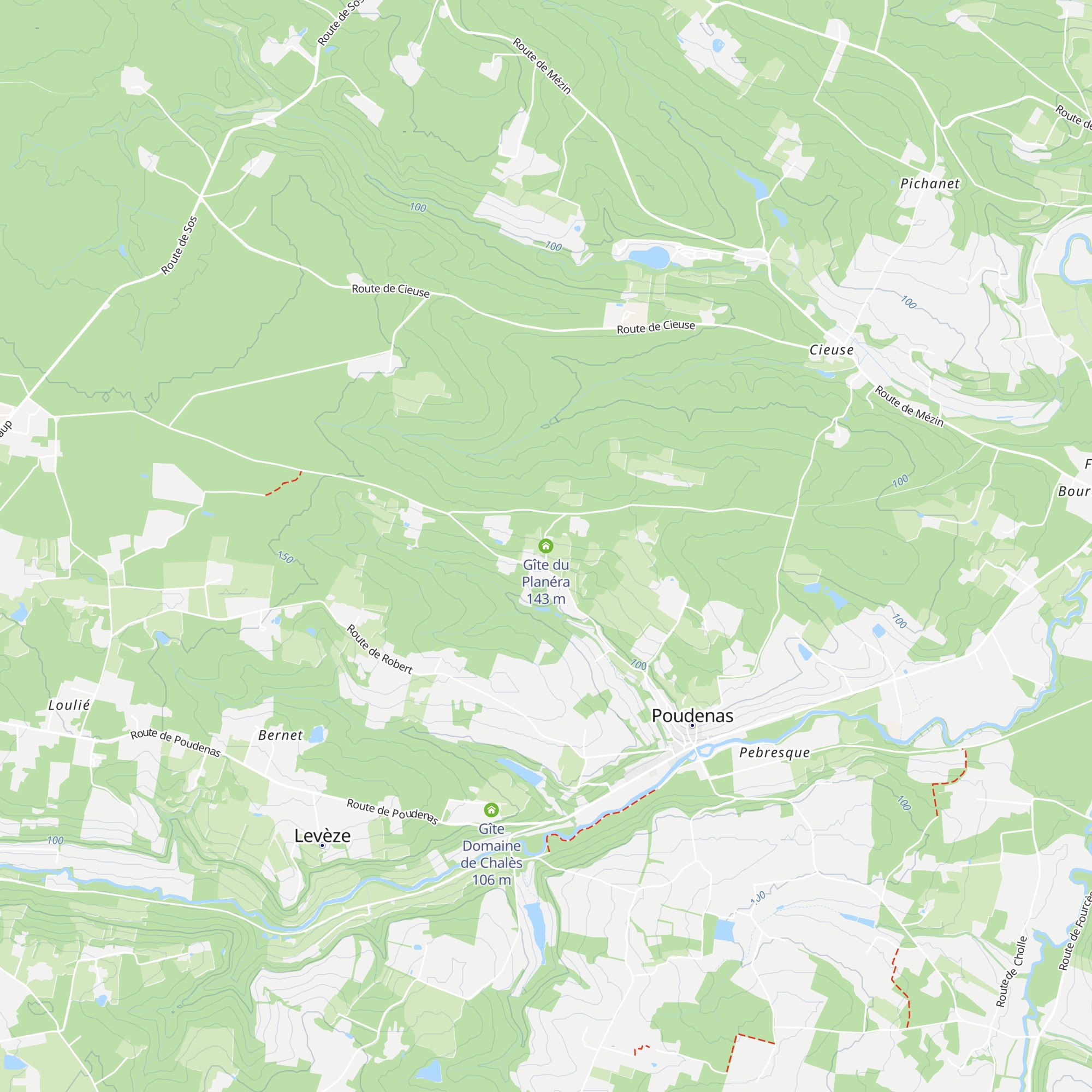 Gîte du Planéra map