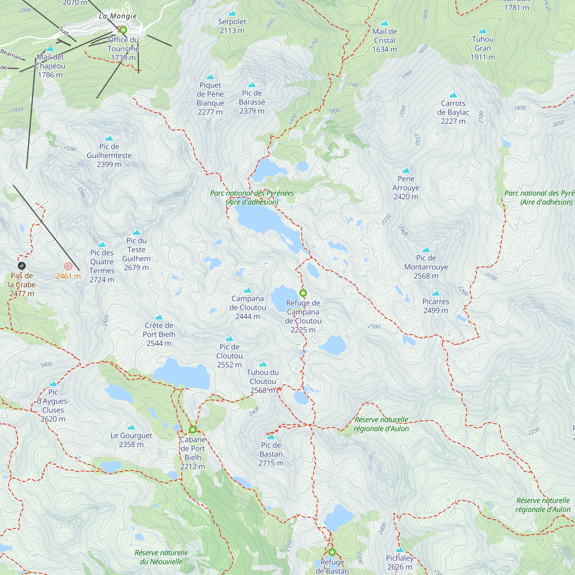 Cabane de Campana map