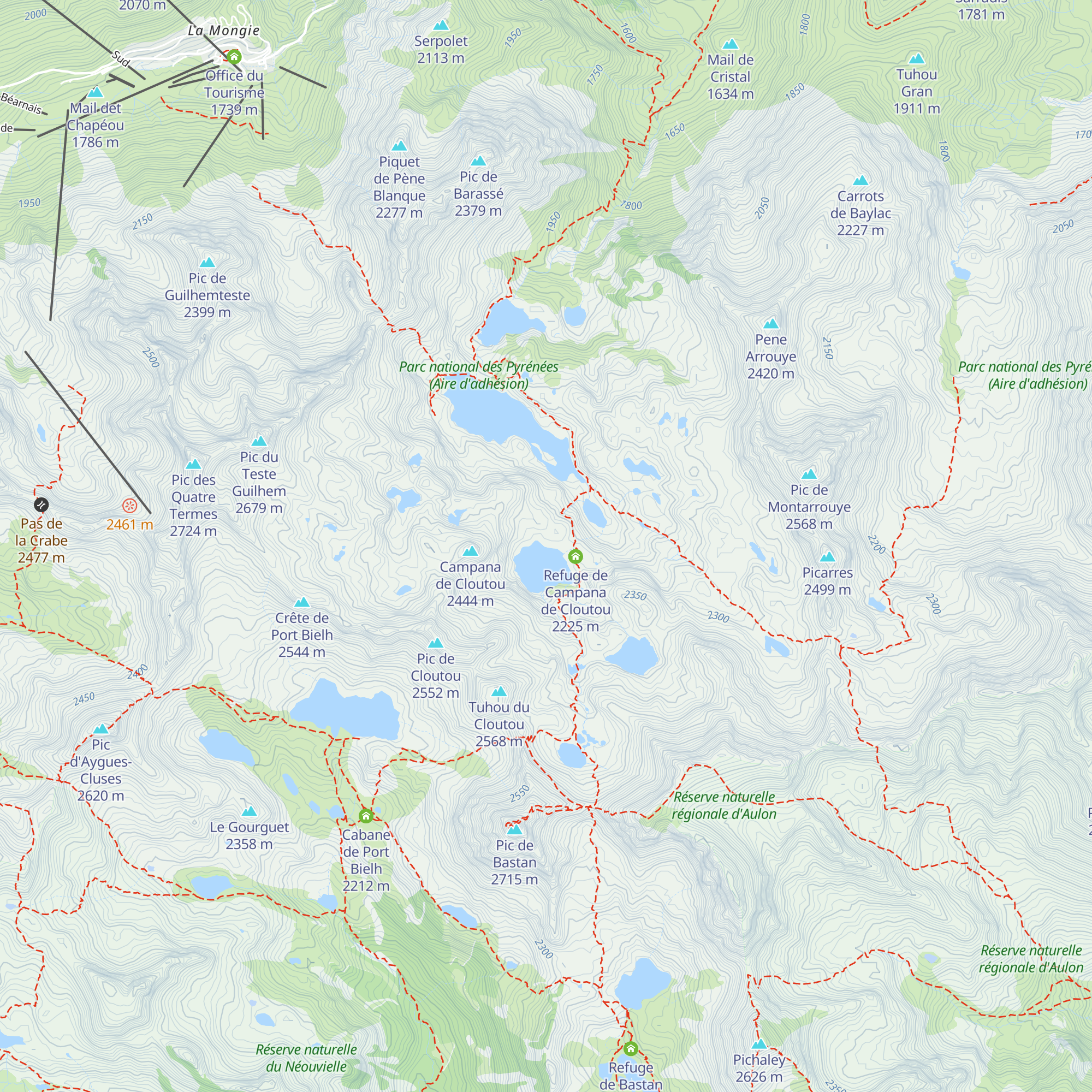 Cabane de Campana map