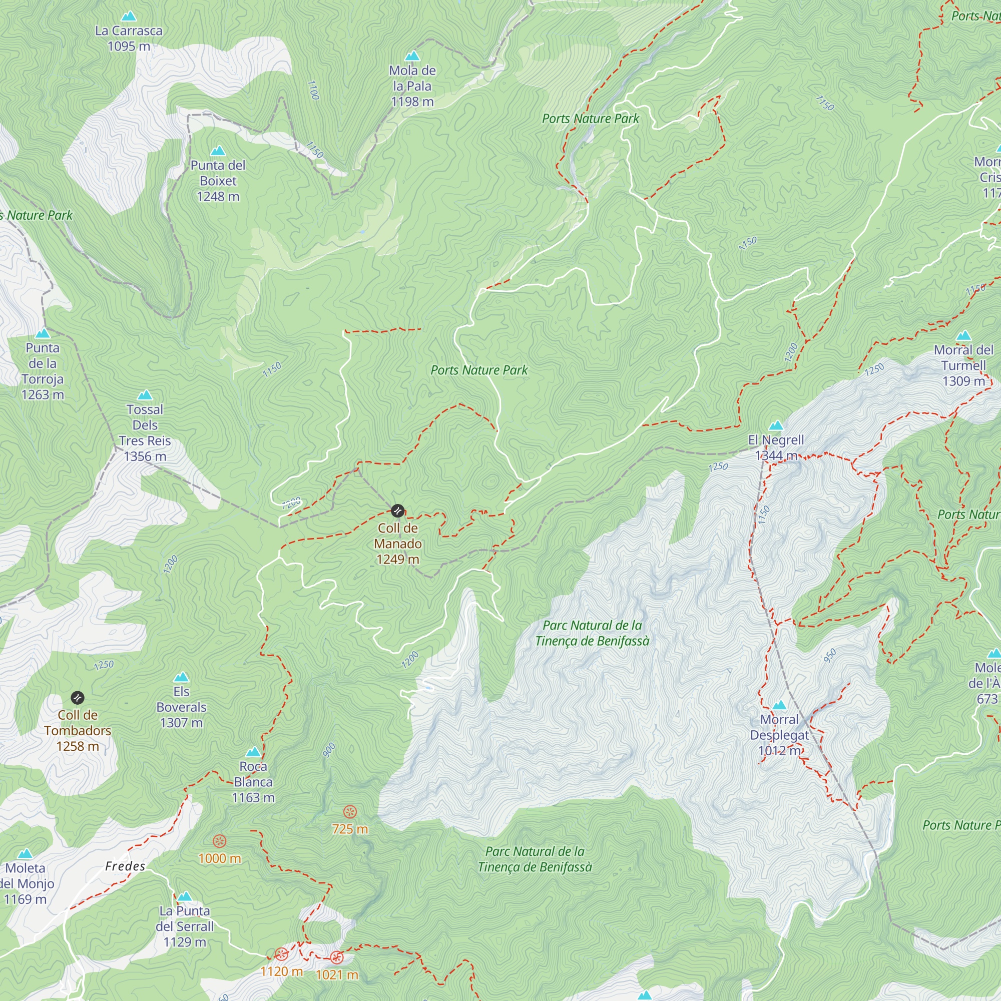 Refugi de Font Ferrera map