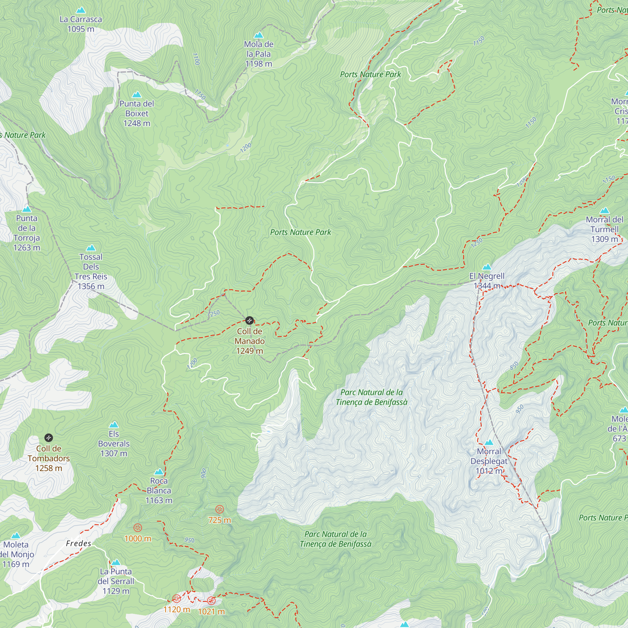 Refugi de Font Ferrera map