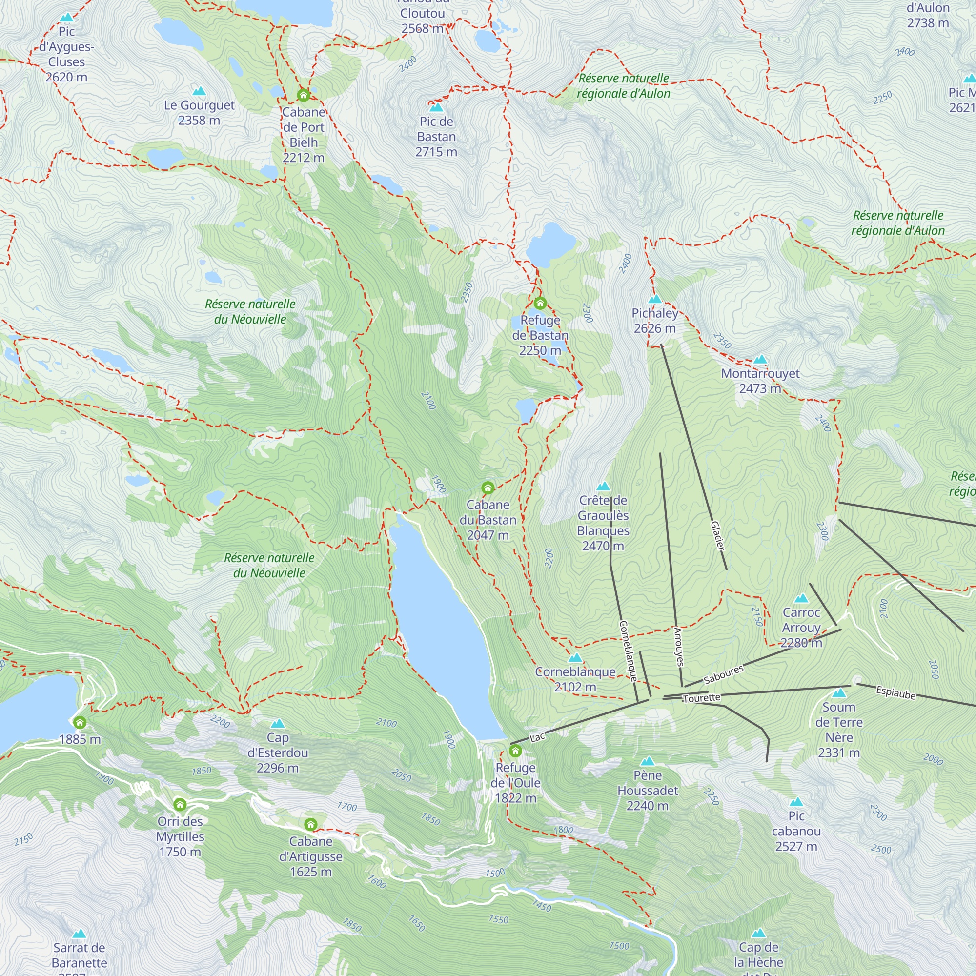 Cabane du Bastan map