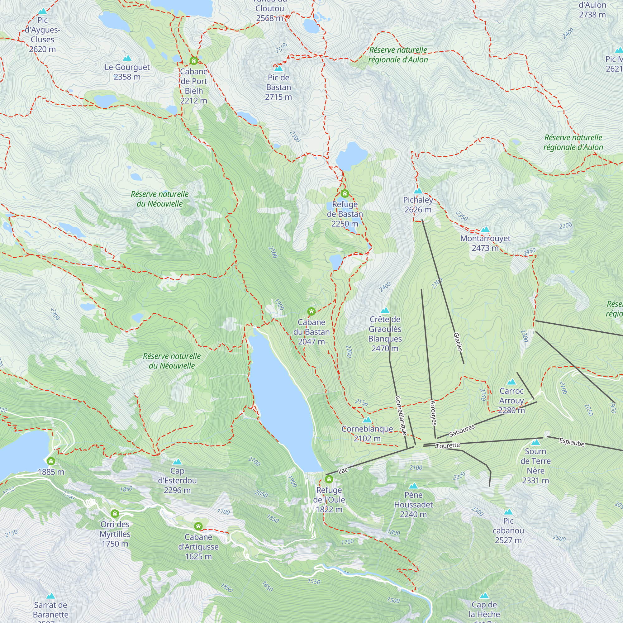 Cabane du Bastan map