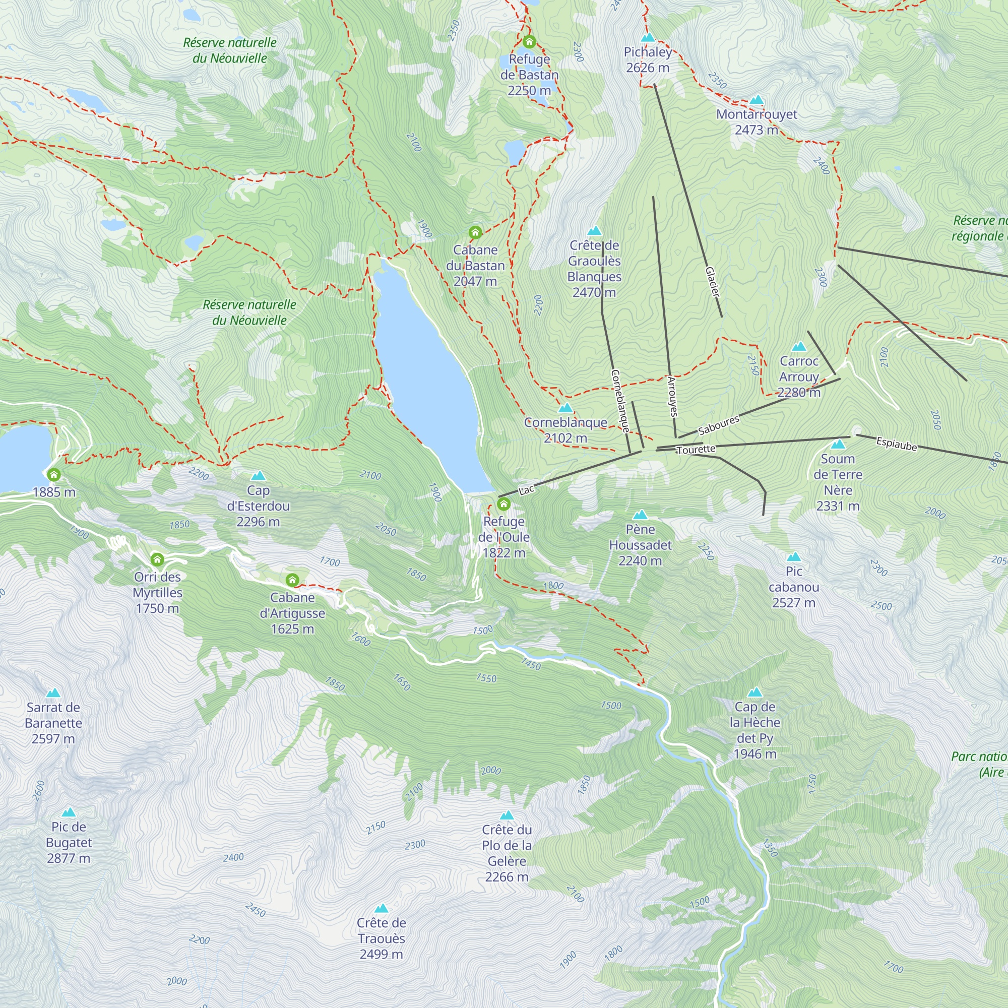 Refuge de l'Oule map