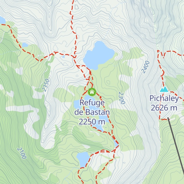 Map of Refuge de Bastan
